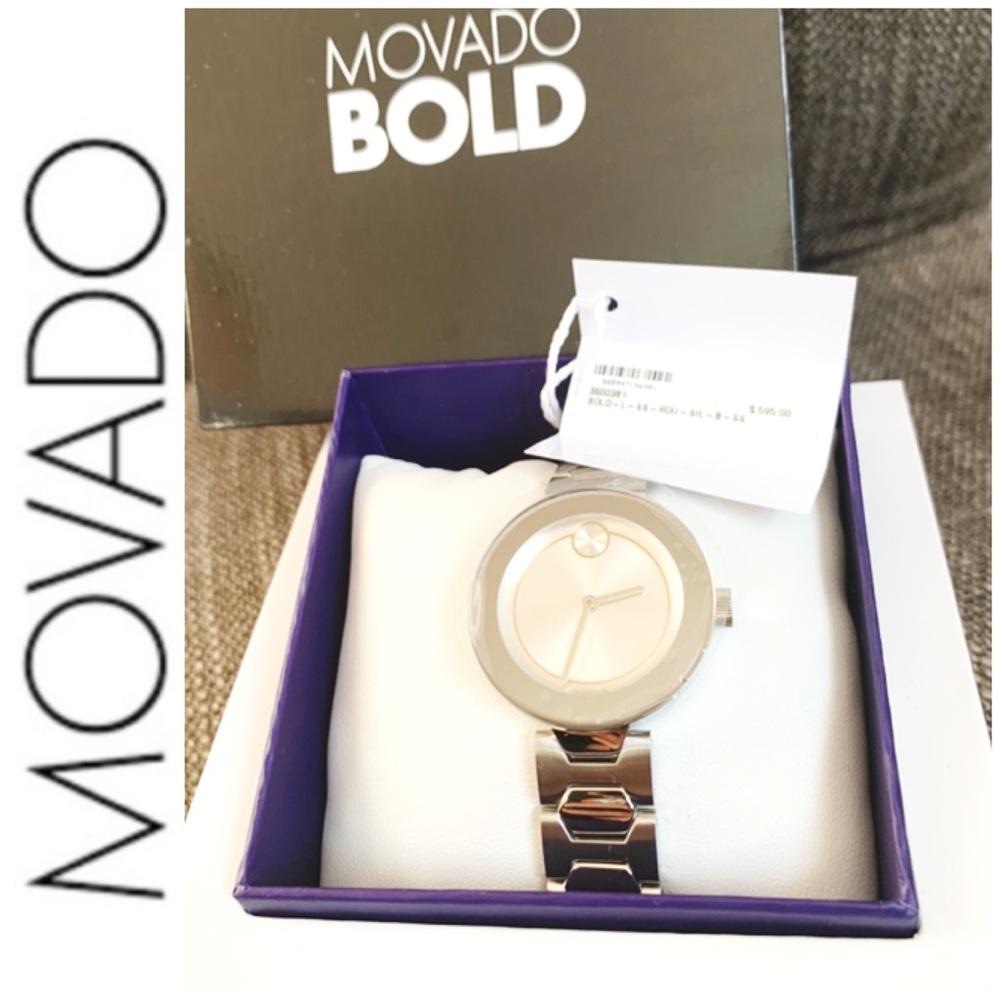 SOLD stunning authentic MOVADO Bold watch silver - Picture 4 of 8